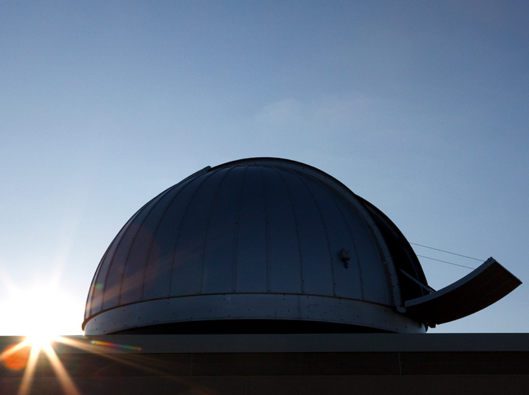 The exterior dome of the St Thomas observatory.