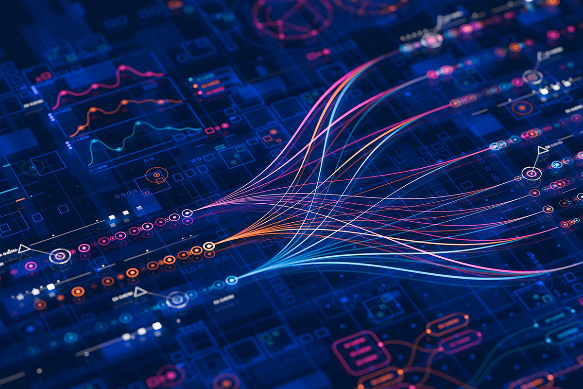 Graphic depicting digital connections