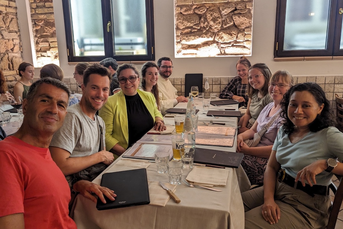 students in a restaurant