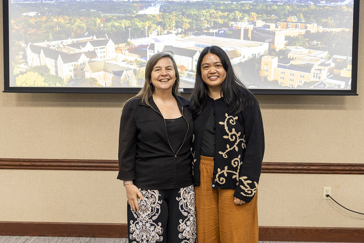 Ariana Manalo with Liz Wilkinson