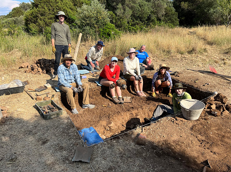 St. Thomas students onsite at an archaeological dig in Croatia 